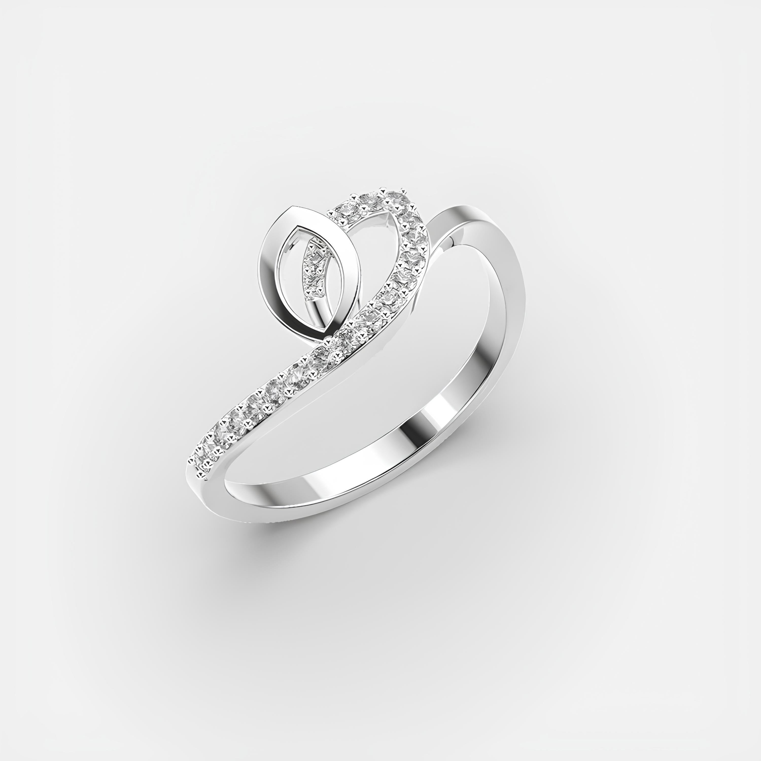 Butterfly Wings EF VS/SI Lab-Created Diamond Half Eternity Wedding Band – 14K Solid Gold